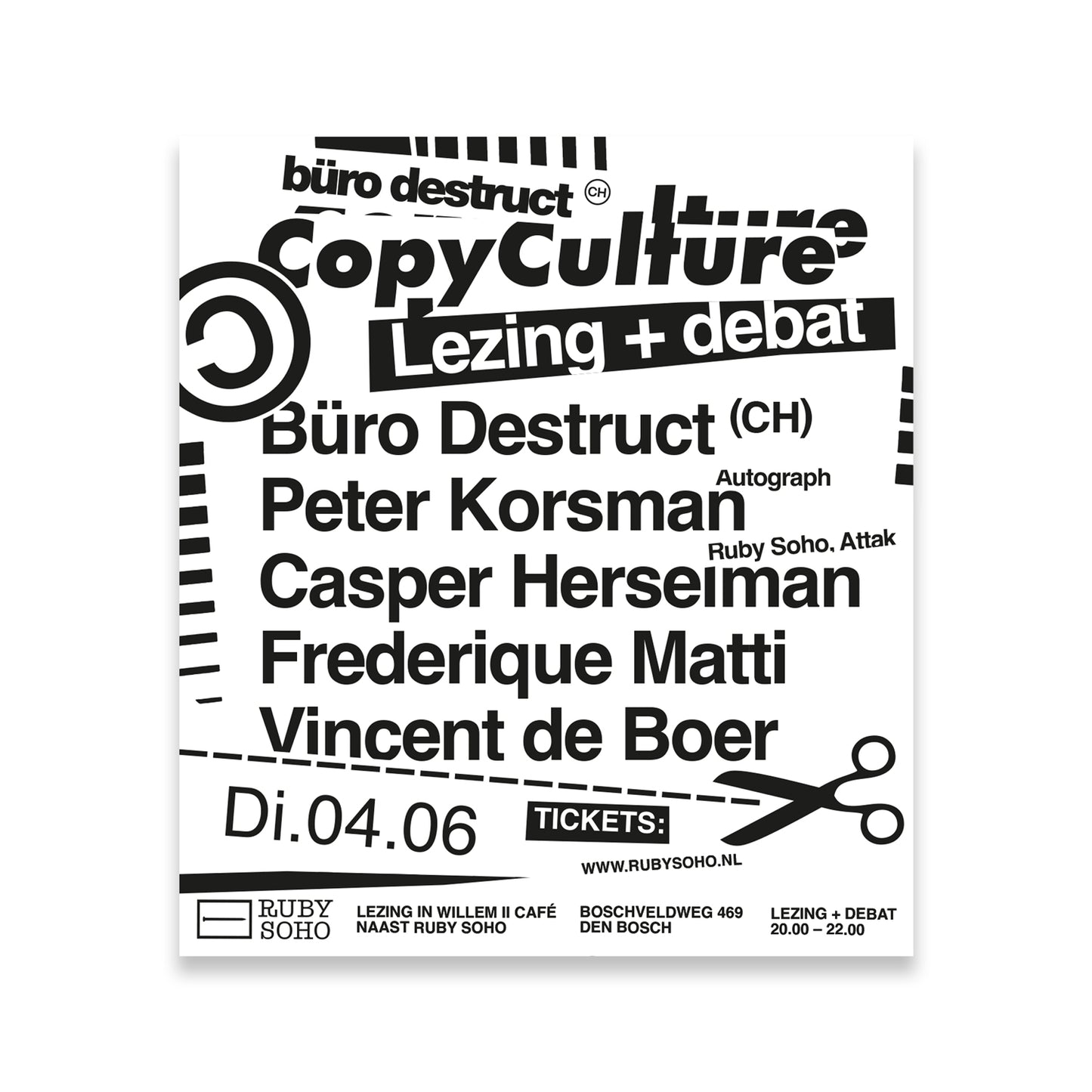 Ticket – Lezing CopyCulture Büro Destruct