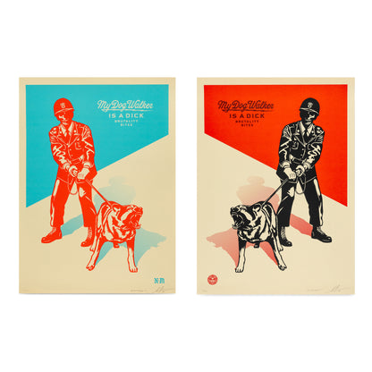 Shepard Fairey x Never Made – Sadistic Dog Walker (diptych)